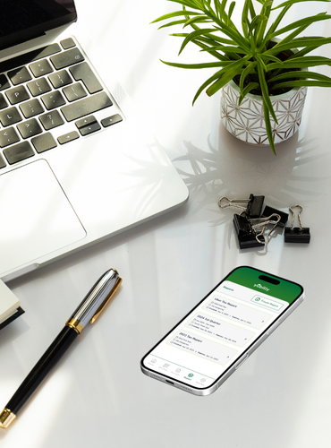 Yubilly app interface showing organized digital receipts for freelancers